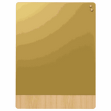 Guld og træ tavle | 90 x 120 cm. Mat glas guld/Egefiner Magnetisk tavle  | Officely