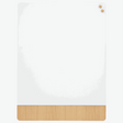 Mat glas tavle 90 x 120 | 90 x 120 cm. Mat glas hvid/Egefiner Magnetisk tavle  | Officely