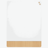 Mat glas tavle 90 x 120 | 90 x 120 cm. Mat glas hvid/Egefiner Magnetisk tavle  | Officely
