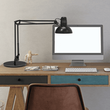 Sort arkitektlampe | LED Arkitektlampe med fod, sort  | Officely