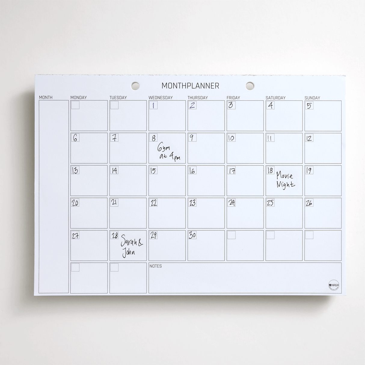 Month planner a4 pad 12918.png