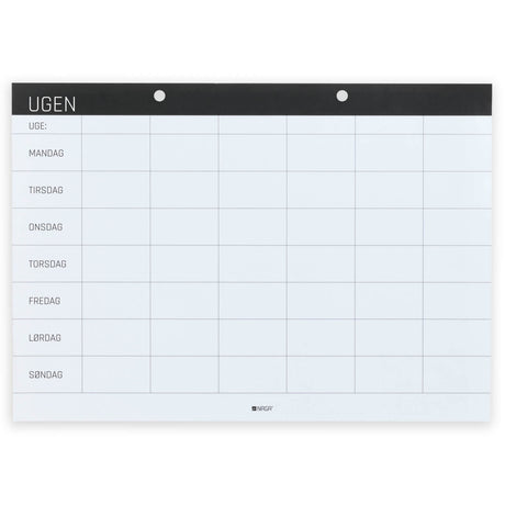 A4 Ugeplan | A4 Planlægnings blok, Ugeplan, Dansk  | Officely