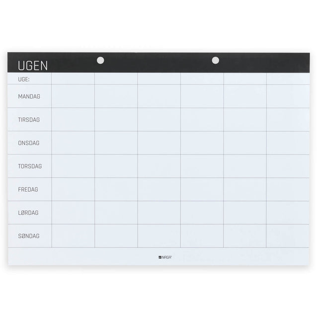 A4 Ugeplan | A4 Planlægnings blok, Ugeplan, Dansk  | Officely