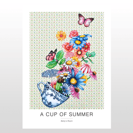 Kunstplakat  "A cup of summer" 50 x 70 cm.