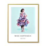 Poster miss hortensia 40x50cm gold frame 17105.png