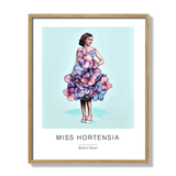 Poster miss hortensia 40x50cm oak frame 17105.png