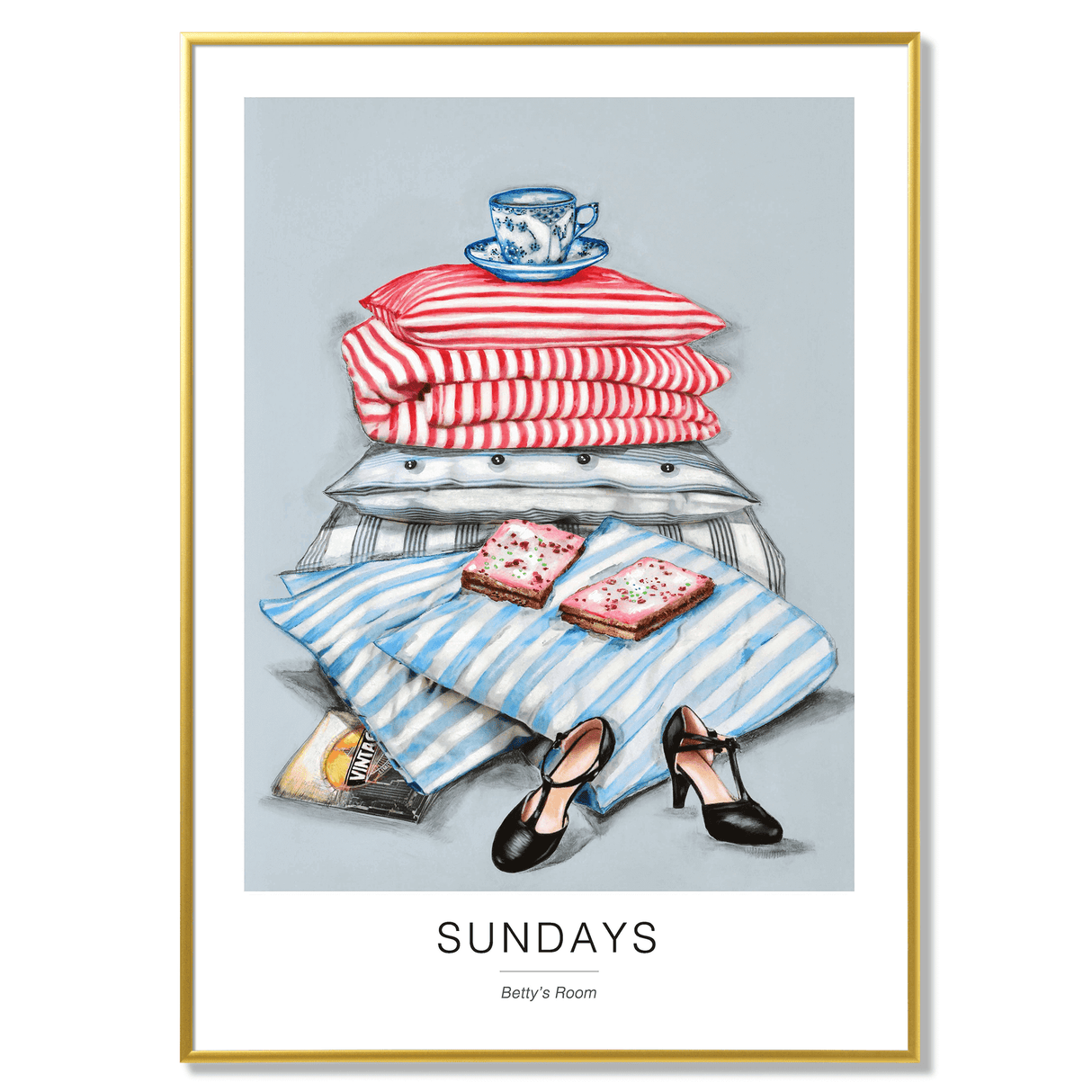 Poster sundays 50x70cm gold frame 17114 17010.png