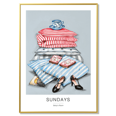 Poster sundays 50x70cm gold frame 17114 17010.png