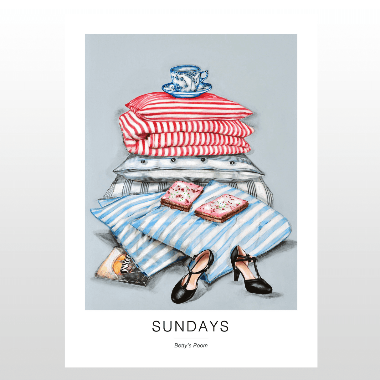 Kunstplakat  "Sundays" 50 x 70 cm.