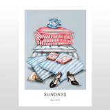 Kunstplakat  "Sundays" 50 x 70 cm.