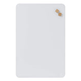 40 x 60 cm. PURE White Magnetisk Glastavle
