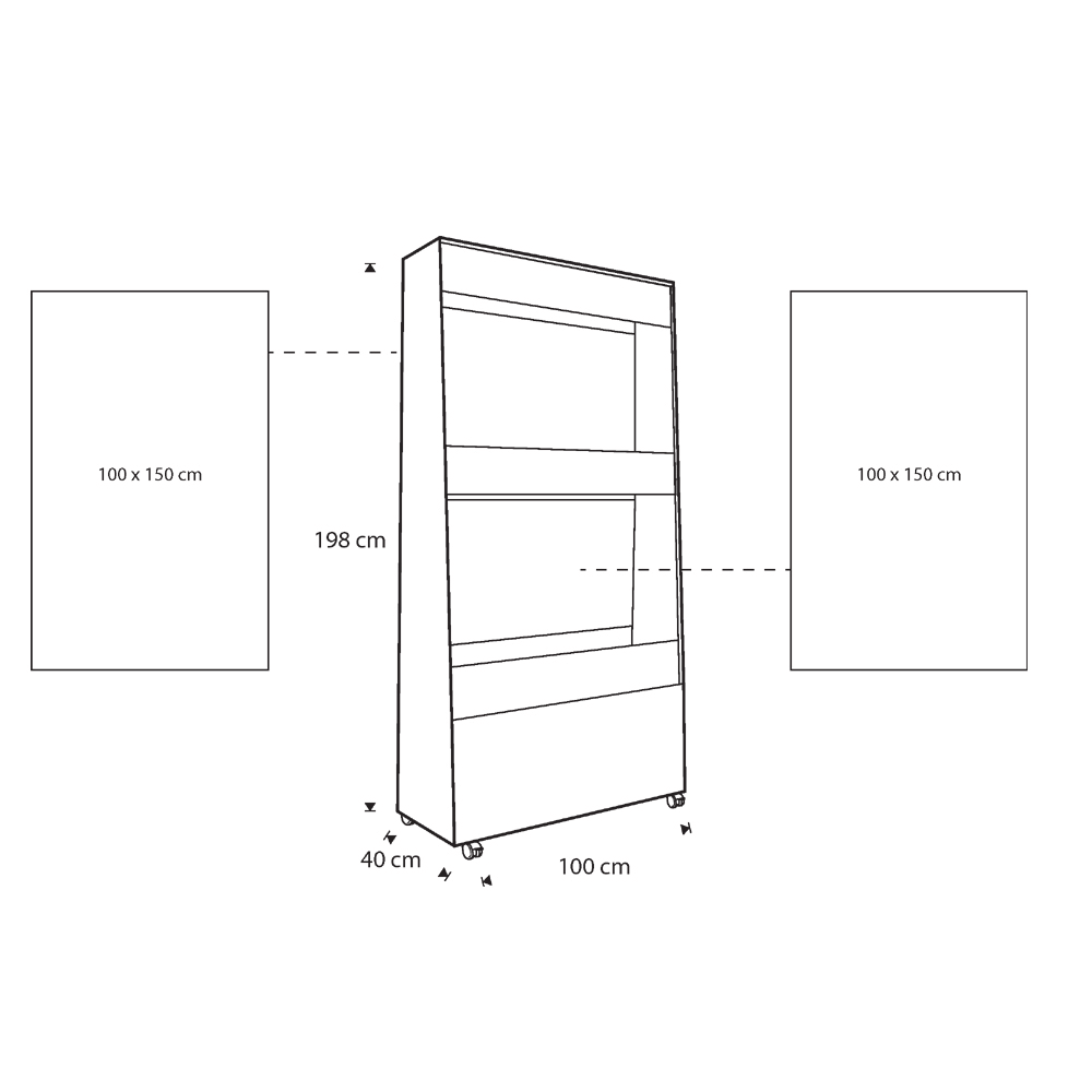 Rocada Natur dobbeltsidet mobil whiteboard – image 7