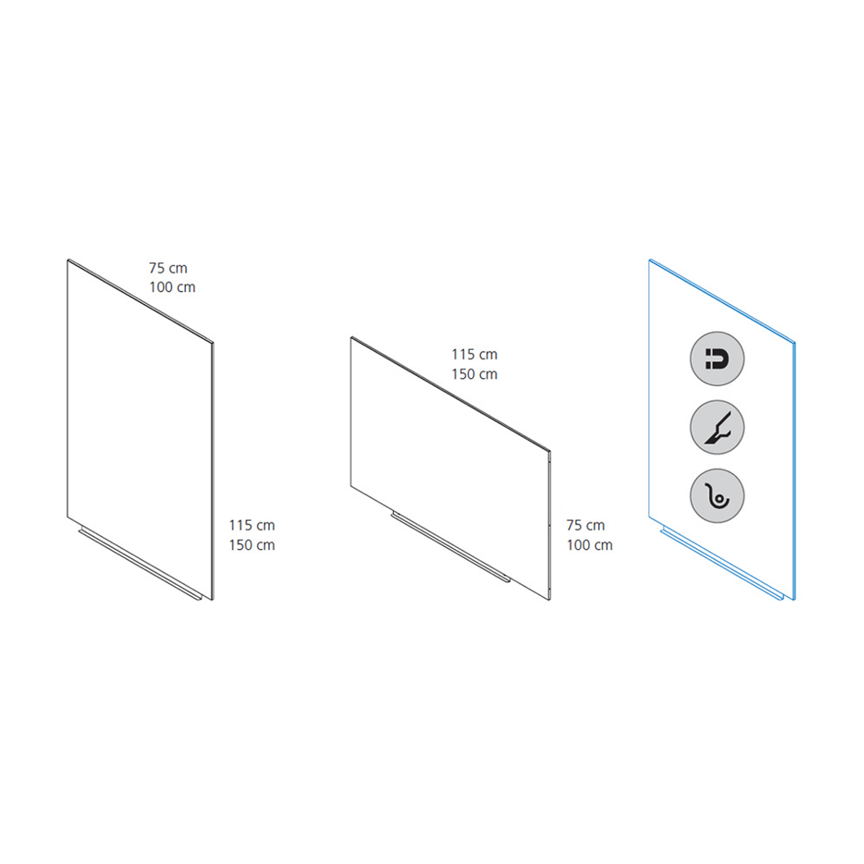 Naga A/S Rocada SkinWhiteboard 100 x 150 cm. – Whiteboards (billede 3)