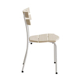 Stol Suzan 141, massiv birk, hvidt stel