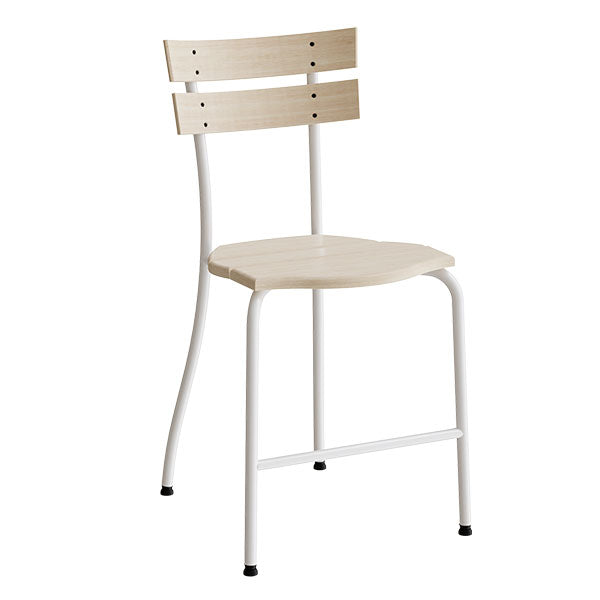 Stol Suzette 146, massiv birk, hvidt stel – image 3