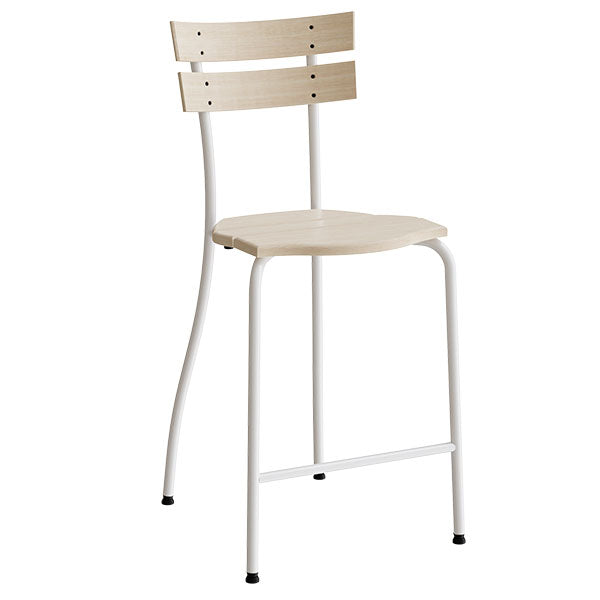 Stol Suzette 146, massiv birk, hvidt stel – image 1