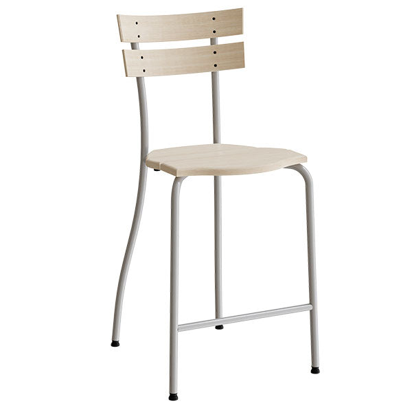 Stol Suzette 146, massiv birk, alu stel – image 1