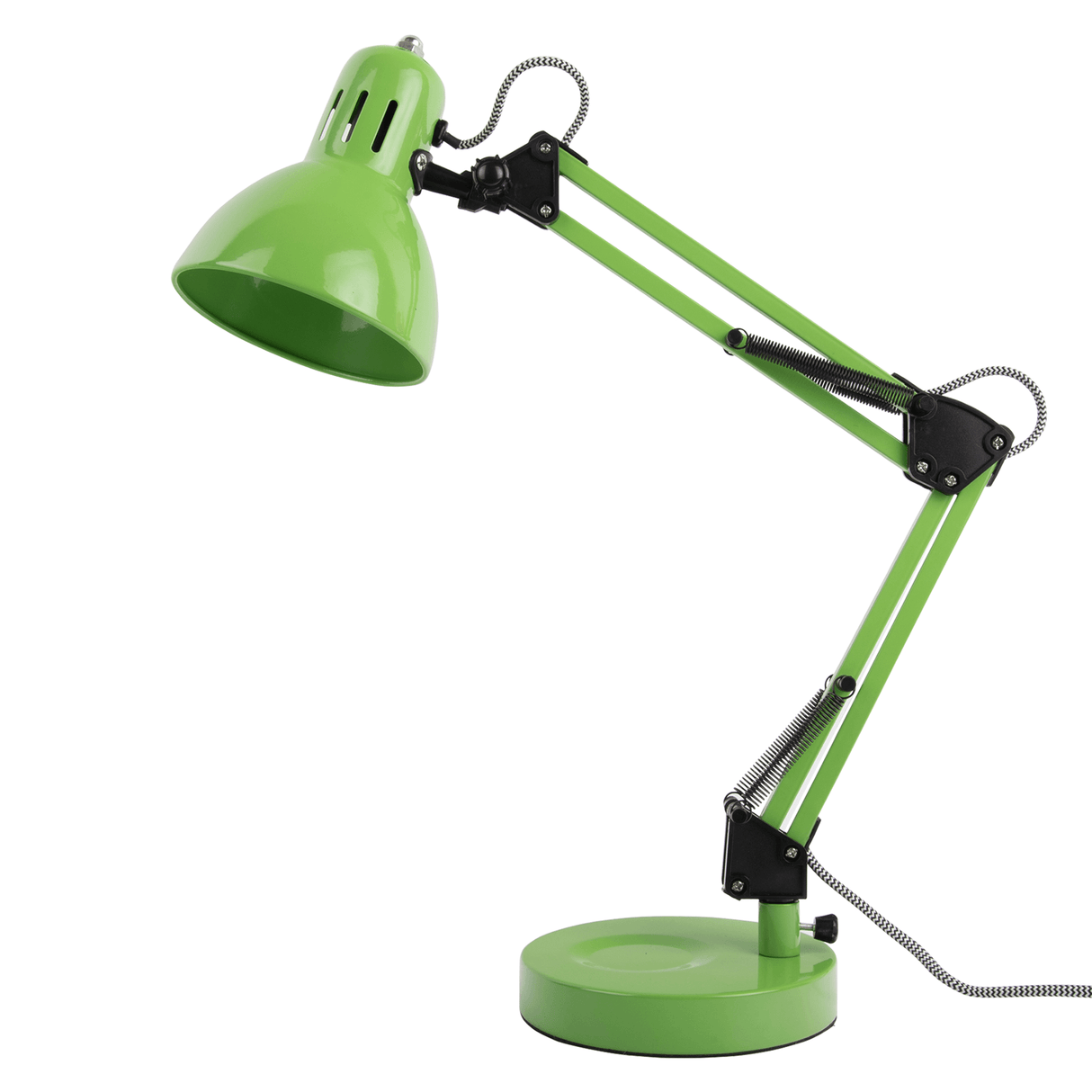 Bordlampe, klar grøn metal