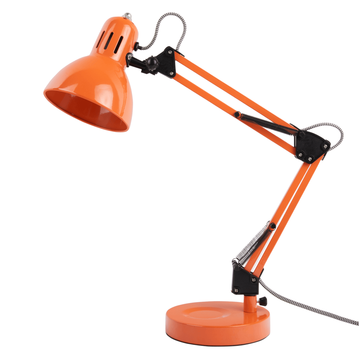 Bordlampe, klar orange metal