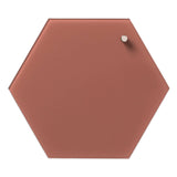 Hexagonal 21 cm | Hexagonal 21 cm. Terracotta Magnetisk glastavle  | Officely