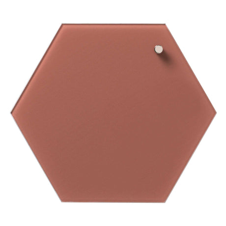 Hexagonal 21 cm | Hexagonal 21 cm. Terracotta Magnetisk glastavle  | Officely