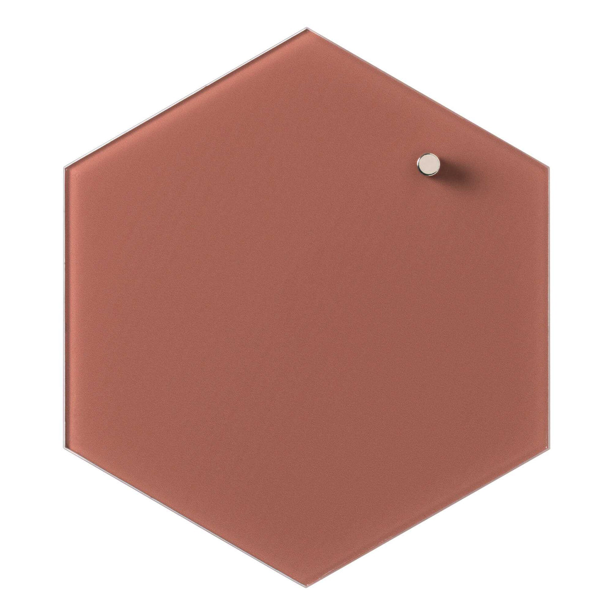 Hexagonal 21 cm | Hexagonal 21 cm. Terracotta Magnetisk glastavle  | Officely