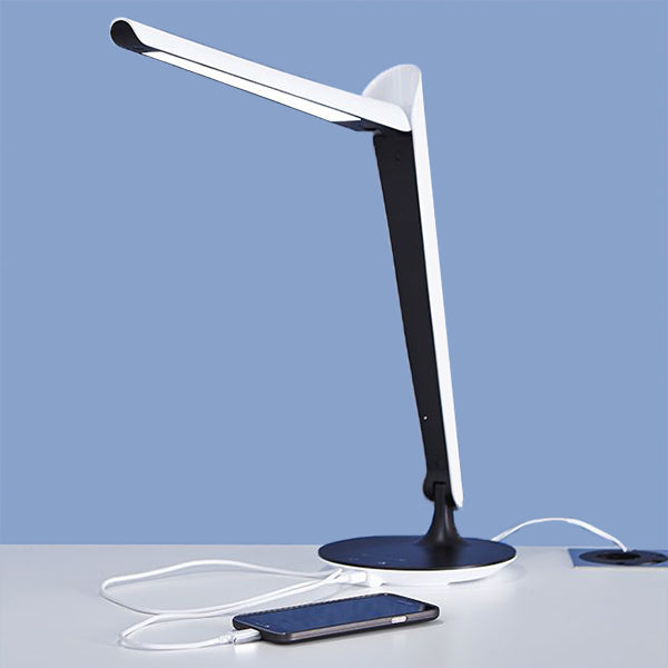 Skrivebordslampe LED Tulip 8W USB hvid/sort – image 4