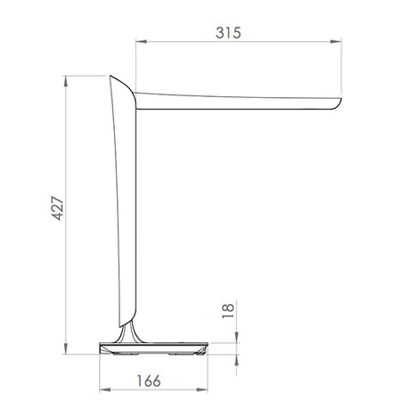 Skrivebordslampe LED Tulip 8W USB hvid/sort