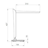 Skrivebordslampe LED Tulip 8W USB hvid/sort