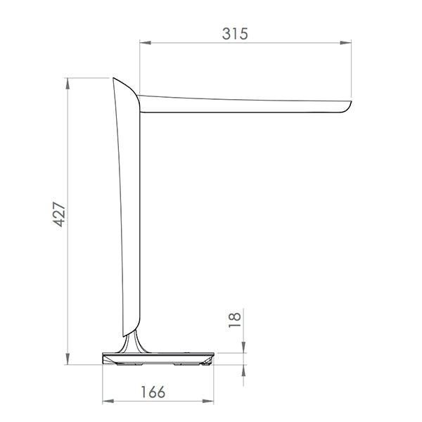 Skrivebordslampe LED Tulip 8W USB hvid/sort – image 6