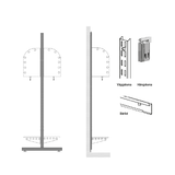 Børne garderobe Adde Kombination A, start, bredde 750 mm 3 pladser