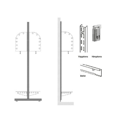 Børne garderobe Adde Kombination B, start, bredde 500 mm 2 pladser – image 4