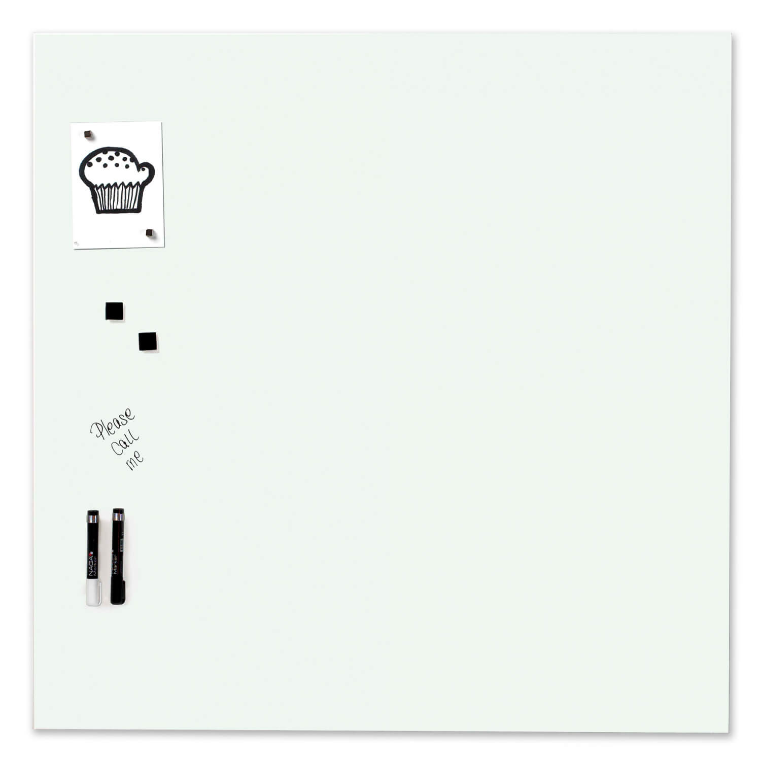 Naga A/S 100 x 100 cm. Hvid Magnetisk Glastavle – Glastavler (billede 2)