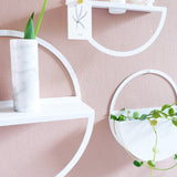 25 cm. Cirkel Opbevaringshylde, Hvid metal – image 7