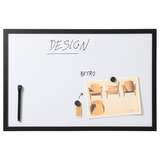 60 x 40 cm. Whiteboard med sort ramme