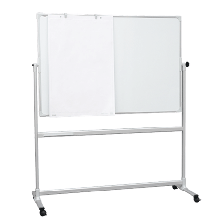 Dobbeltsidet mobil whiteboard tavle 180 x 120 cm. – image 6
