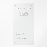 50 x 100 cm. Frosted Glastavle IKKE MAGNETISK – image 2